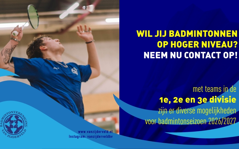 beeld badmintonner